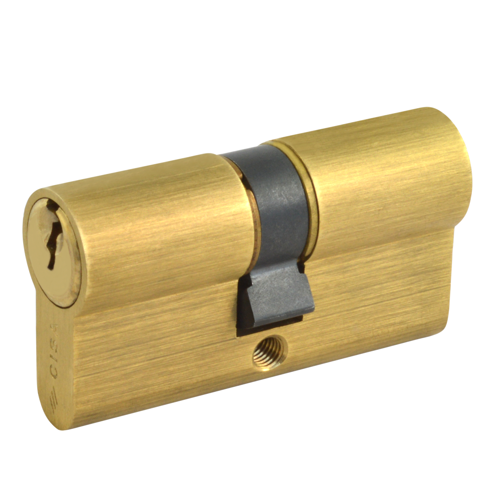 CISA C2000 Euro Double Cylinder 60mm 30/30 25/10/25 Keyed To Differ - Polished Brass