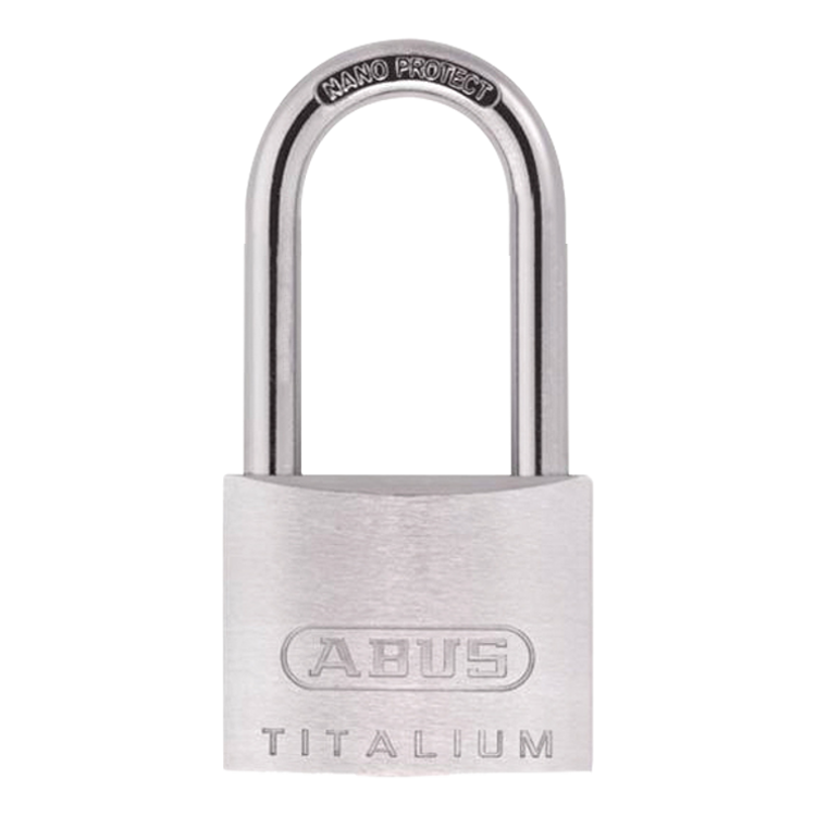 ABUS Titalium 64TI Series Long Shackle Padlock 40mm Keyed To Differ 40mm Shackle 64TI/40HB40 Pro - Silver