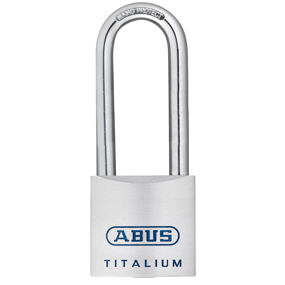 ABUS Titalium 80TI Series Long Shackle Padlock 40mm Keyed To Differ 63mm Shackle 80TI/40HB63 Pro - Silver