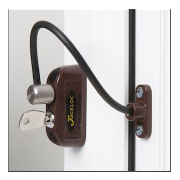JACKLOC Pro-5 Lockable Cable Window Lock Brown