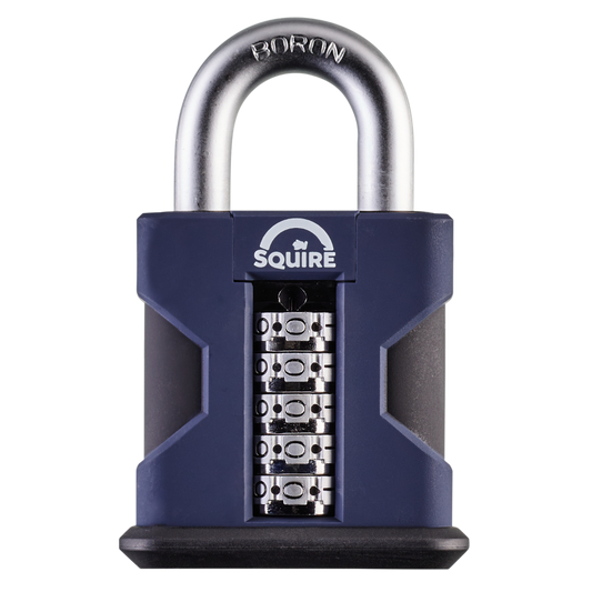 SQUIRE SS50 Stronghold Open Shackle Recodable Combination Padlock 50mm Open Shackle Pro - Boron Alloy Steel