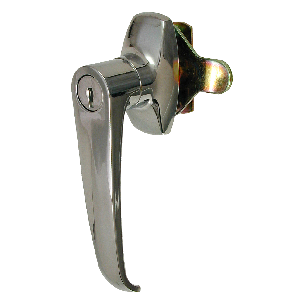 L&F 1602 L Garage Door Handle Left Handed - Chrome Plated