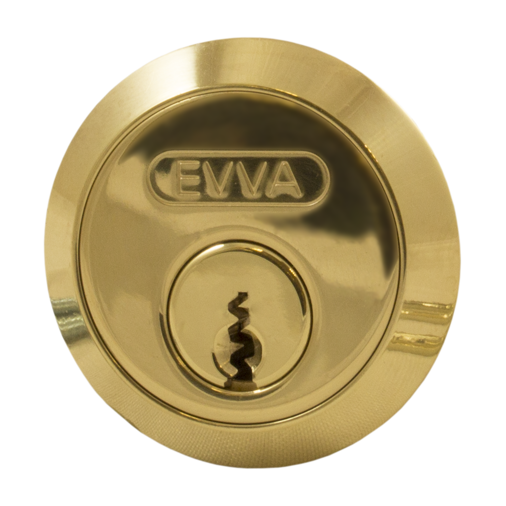 EVVA EPS AZG Rim Cylinder 21B Keyed To Differ - Polished Brass