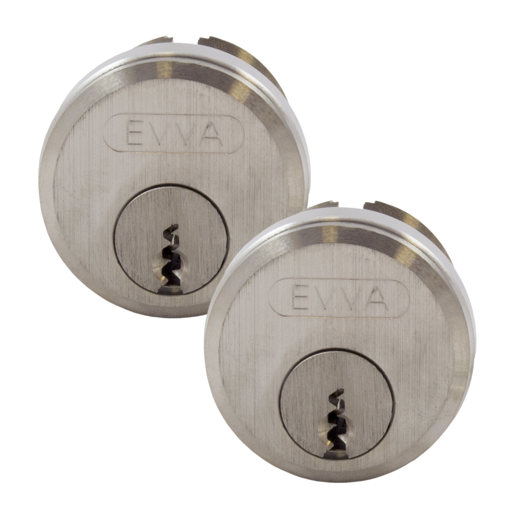 EVVA EPS RM3 Screw-In Cylinder 21B Keyed Alike Pair - Nickel Plated