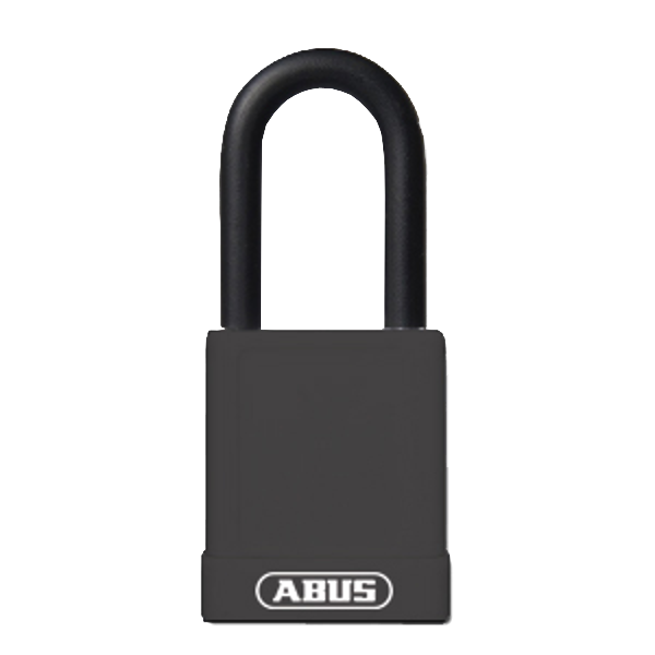 ABUS 74 Series Lock Out Tag Out Coloured Aluminium Padlock Black