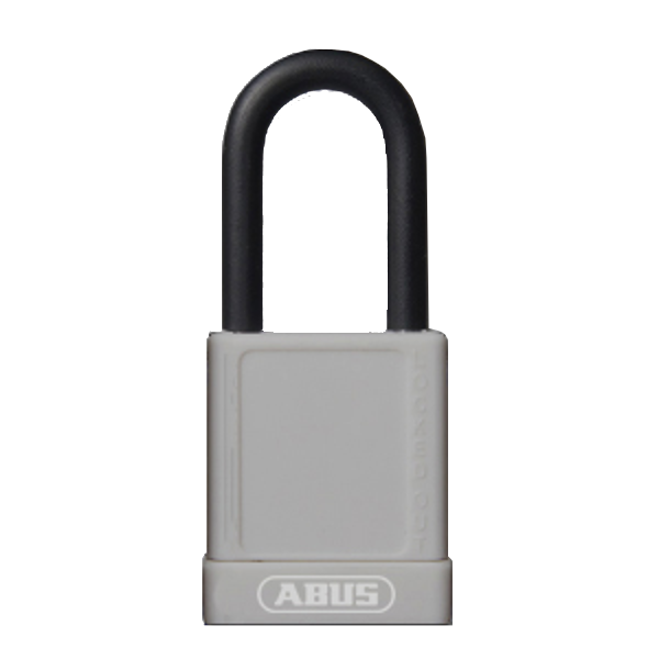 ABUS 74 Series Lock Out Tag Out Coloured Aluminium Padlock Grey