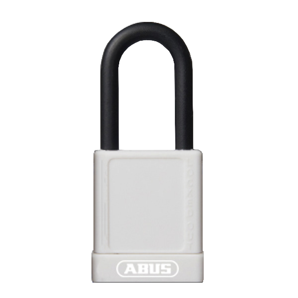 ABUS 74 Series Lock Out Tag Out Coloured Aluminium Padlock White
