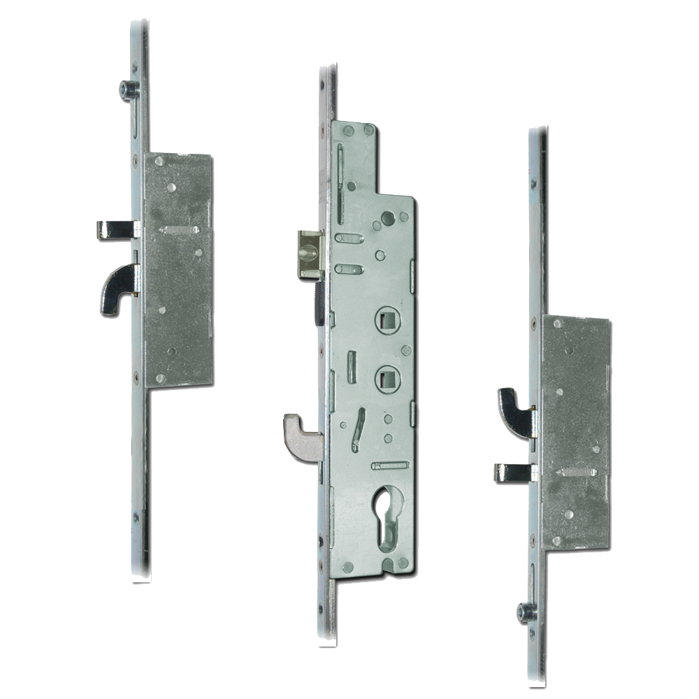 FULLEX XL Lever Operated Latch & Hookbolt Twin Spindle - 2 Hook, 2 Anti-Lift & 2 Roller 35/92-62