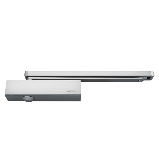 BRITON 2320 & 2321 Size 2-4 Cam Action Door Closer Pull / Pull Trimplate Cover - Silver Enamelled