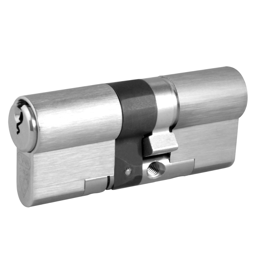 EVVA EPS 3* Snap Resistant Euro Double Cylinder 72mm 41Ext-31 36-10-26 Keyed To Differ 21B - Nickel Plated