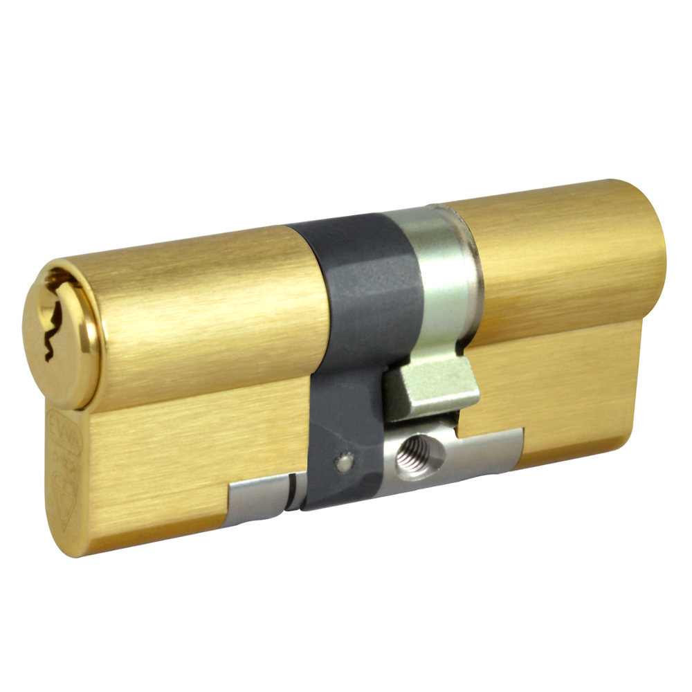 EVVA EPS 3* Snap Resistant Euro Double Cylinder 72mm 41Ext-31 36-10-26 Keyed To Differ 21B - Polished Brass