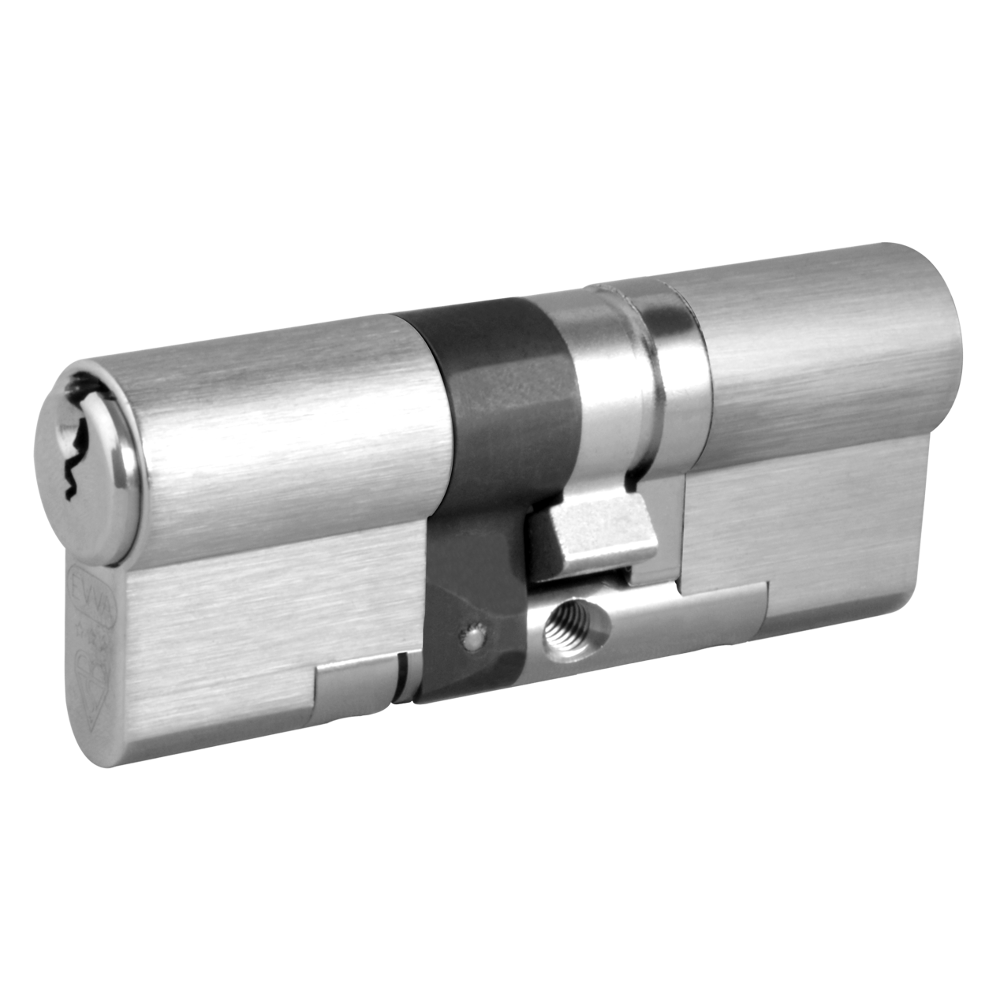 EVVA EPS 3* Snap Resistant Euro Double Cylinder 77mm 41Ext-36-10-31 Keyed To Differ 21B - Nickel Plated