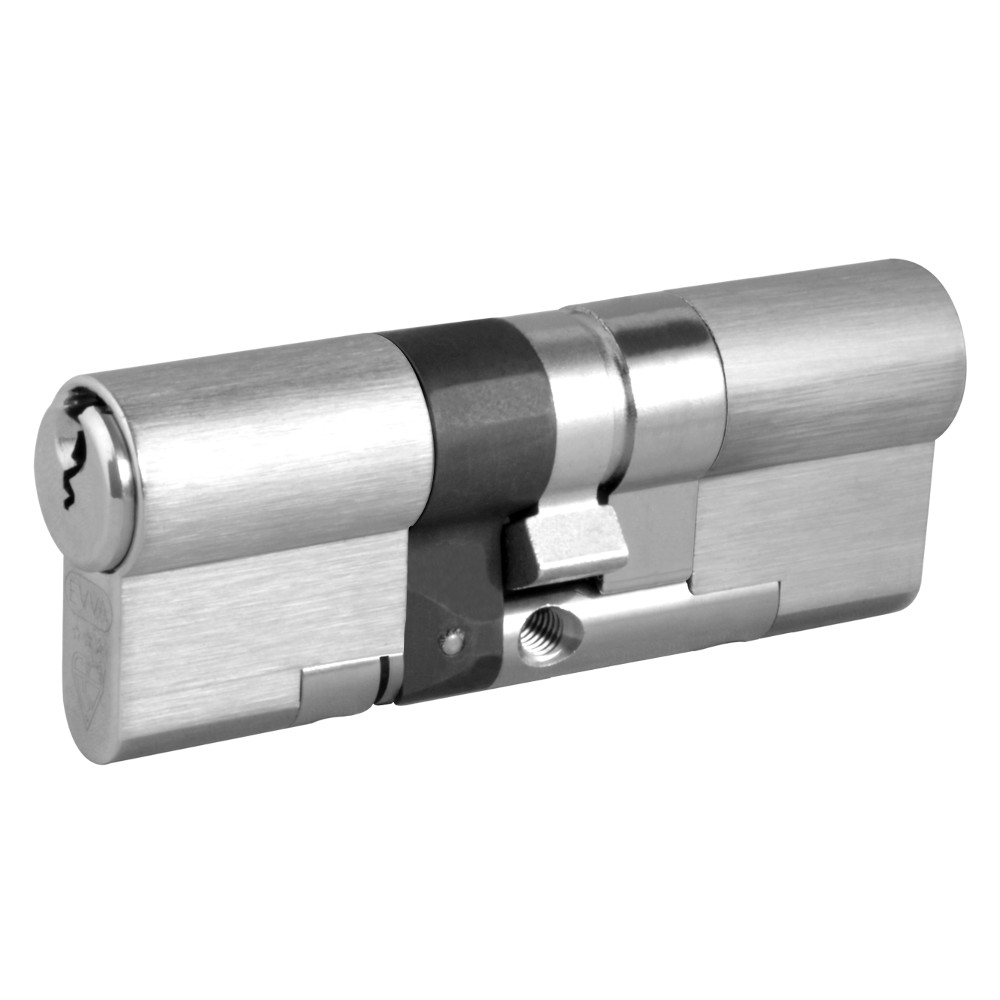 EVVA EPS 3* Snap Resistant Euro Double Cylinder 82mm 41Ext-41 36-10-36 Keyed To Differ 21B - Nickel Plated