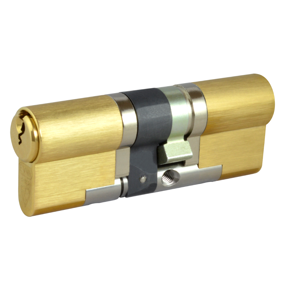 EVVA EPS 3* Snap Resistant Euro Double Cylinder 82mm 46Ext-36 41-10-31 Keyed To Differ 21B - Polished Brass