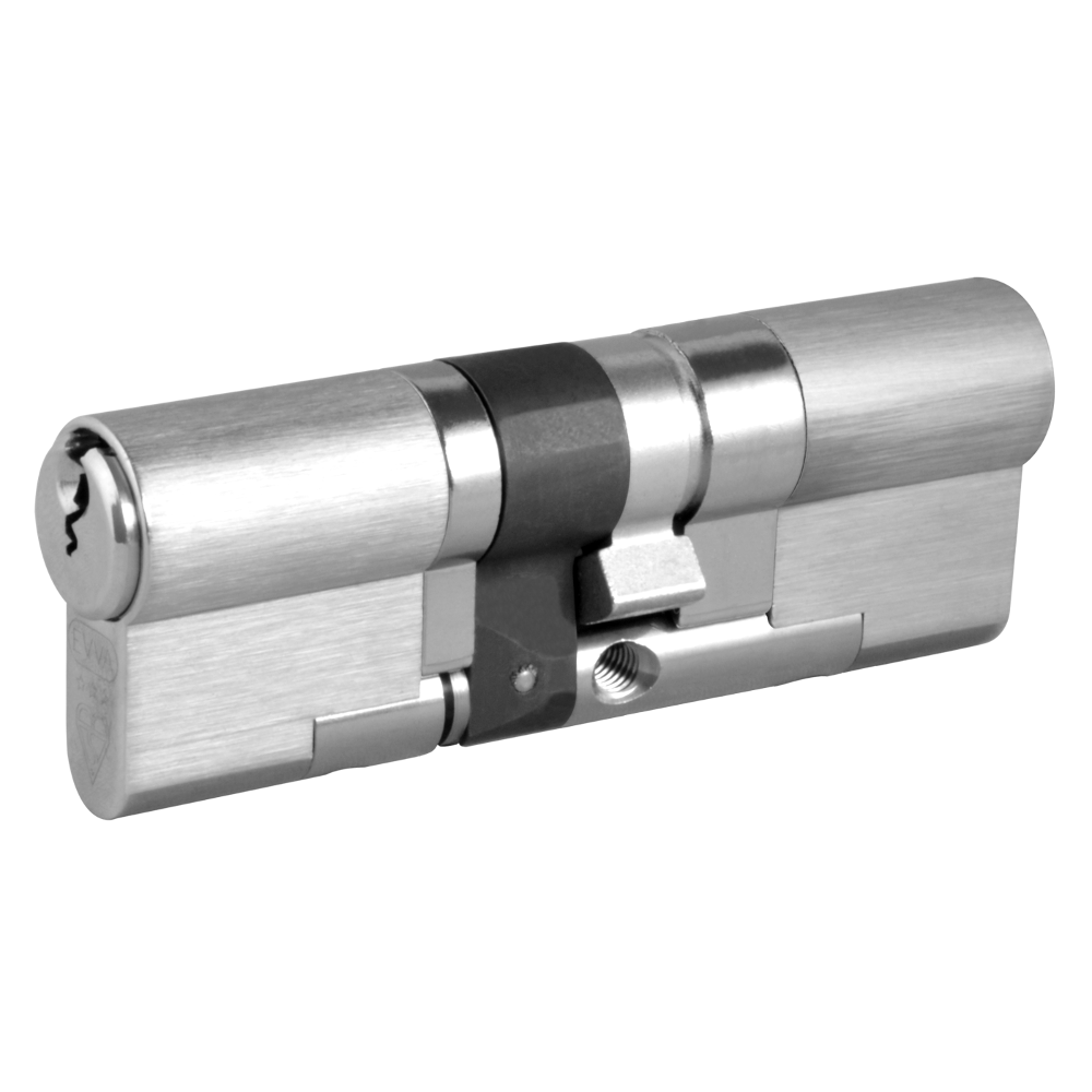 EVVA EPS 3* Snap Resistant Euro Double Cylinder 87mm 46Ext-41-10-36 Keyed To Differ 21B - Nickel Plated