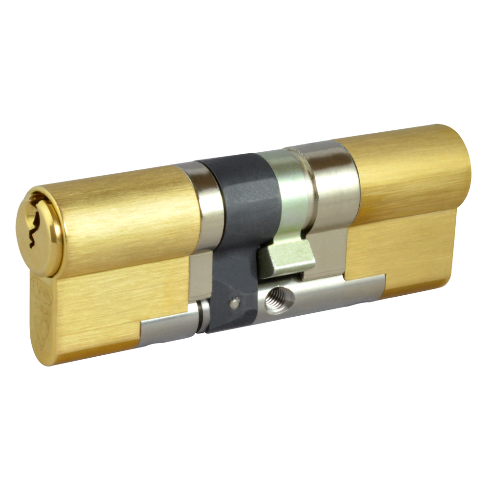 EVVA EPS 3* Snap Resistant Euro Double Cylinder 87mm 46Ext-41-10-36 Keyed To Differ 21B - Polished Brass