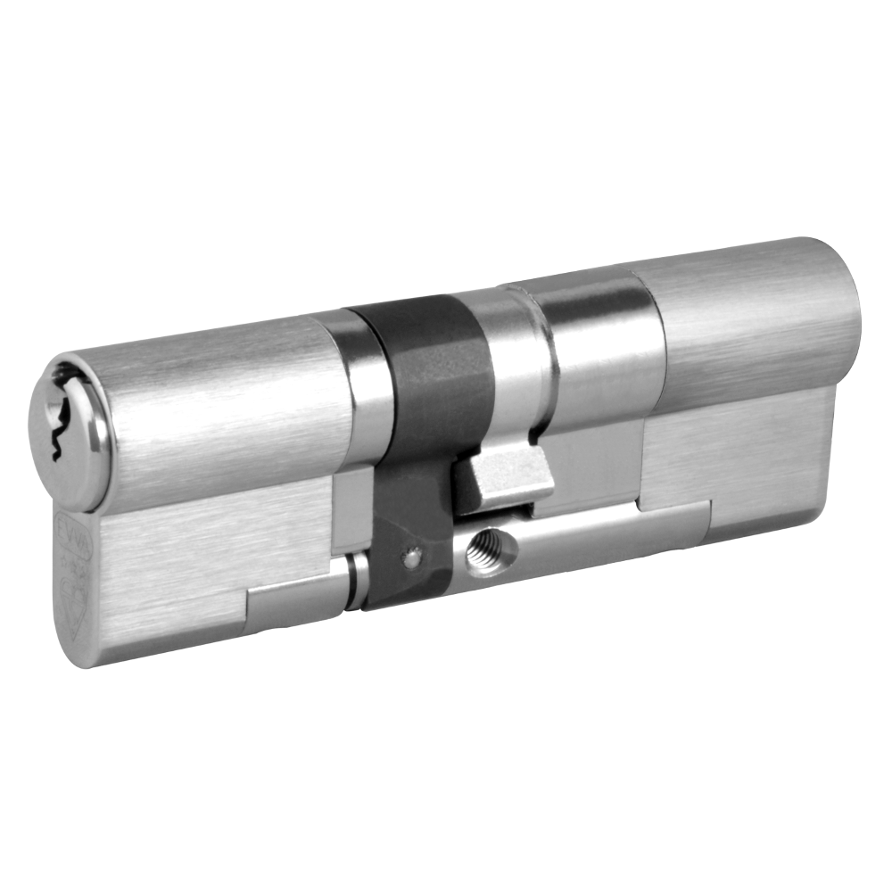 EVVA EPS 3* Snap Resistant Euro Double Cylinder 92mm 46Ext-46 41-10-41 Keyed To Differ 21B - Nickel Plated