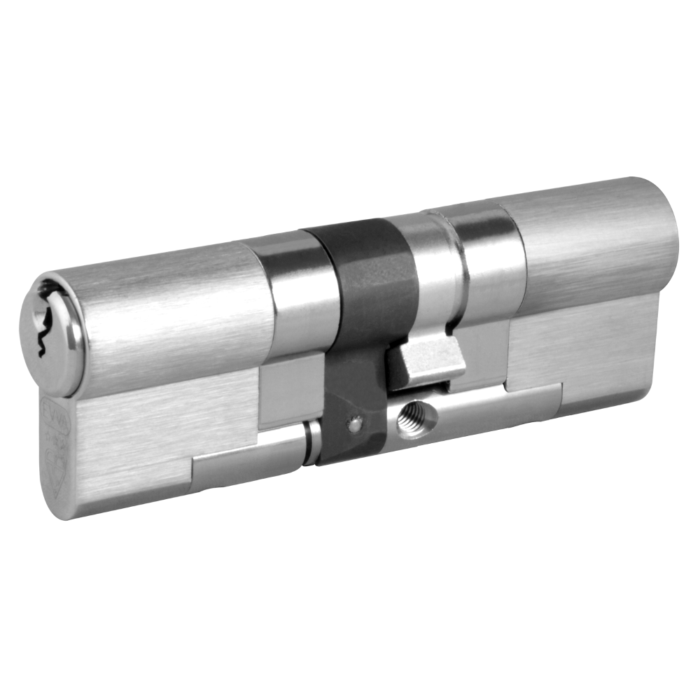 EVVA EPS 3* Snap Resistant Euro Double Cylinder 92mm 51Ext-41 46-10-36 Keyed To Differ 21B - Nickel Plated