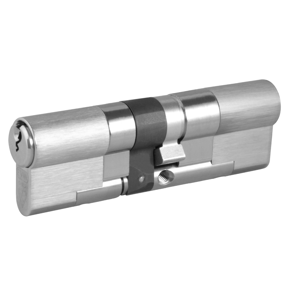 EVVA EPS 3* Snap Resistant Euro Double Cylinder 97mm 51Ext-46-10-41 Keyed To Differ 21B - Nickel Plated