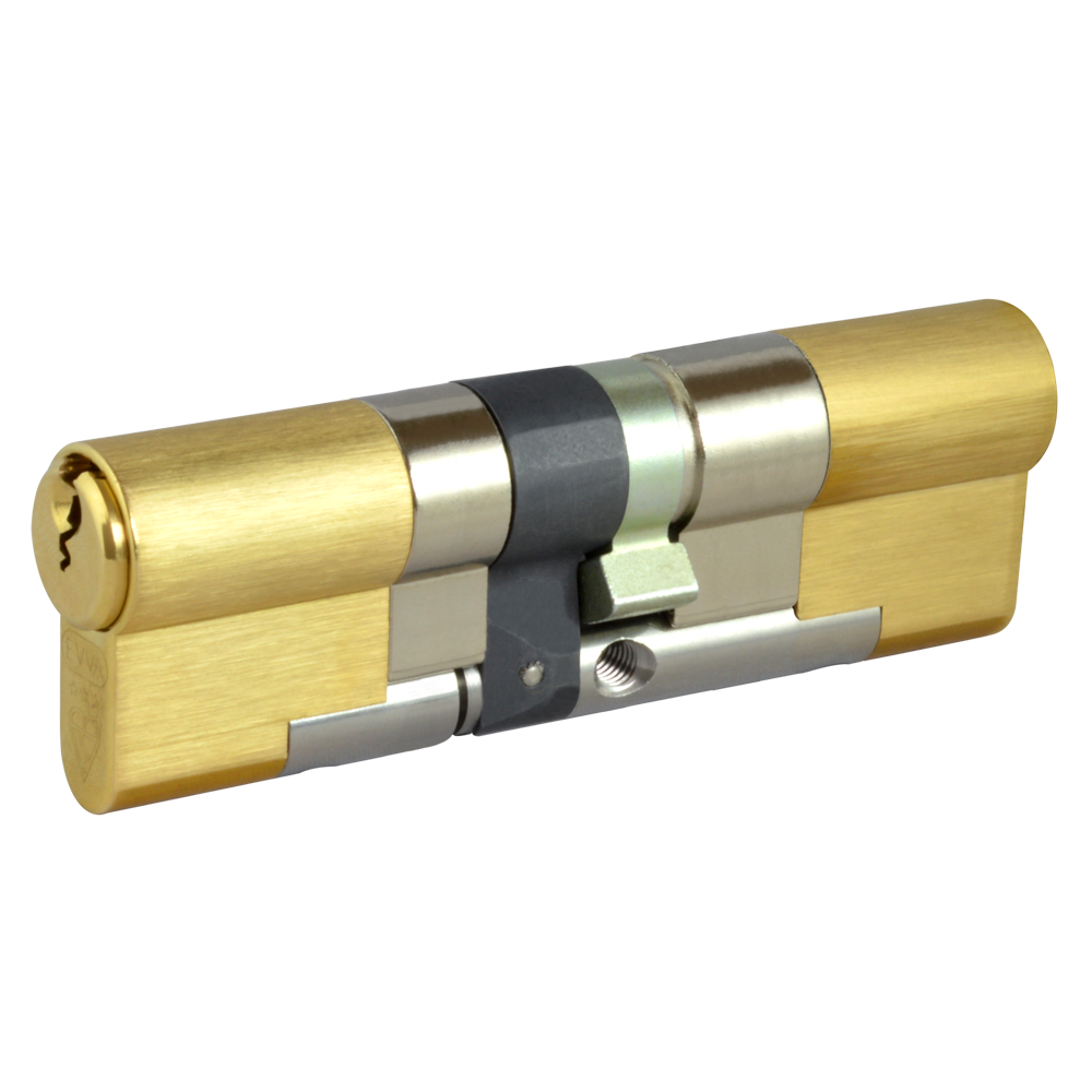 EVVA EPS 3* Snap Resistant Euro Double Cylinder 97mm 51Ext-46-10-41 Keyed To Differ 21B - Polished Brass