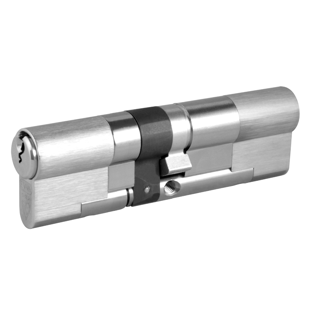 EVVA EPS 3* Snap Resistant Euro Double Cylinder 102mm 51Ext-51 46-10-46 Keyed To Differ 21B - Nickel Plated