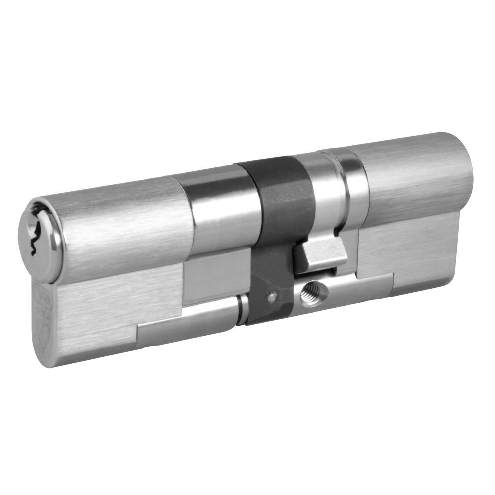 EVVA EPS 3* Snap Resistant Euro Double Cylinder 92mm 56Ext-36 51-10-31 Keyed To Differ 21B - Nickel Plated