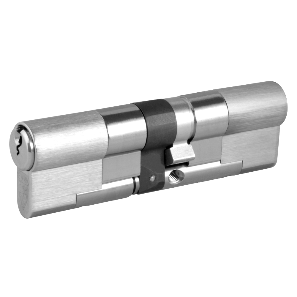 EVVA EPS 3* Snap Resistant Euro Double Cylinder 102mm 56Ext-46 51-10-41 Keyed To Differ 21B - Nickel Plated
