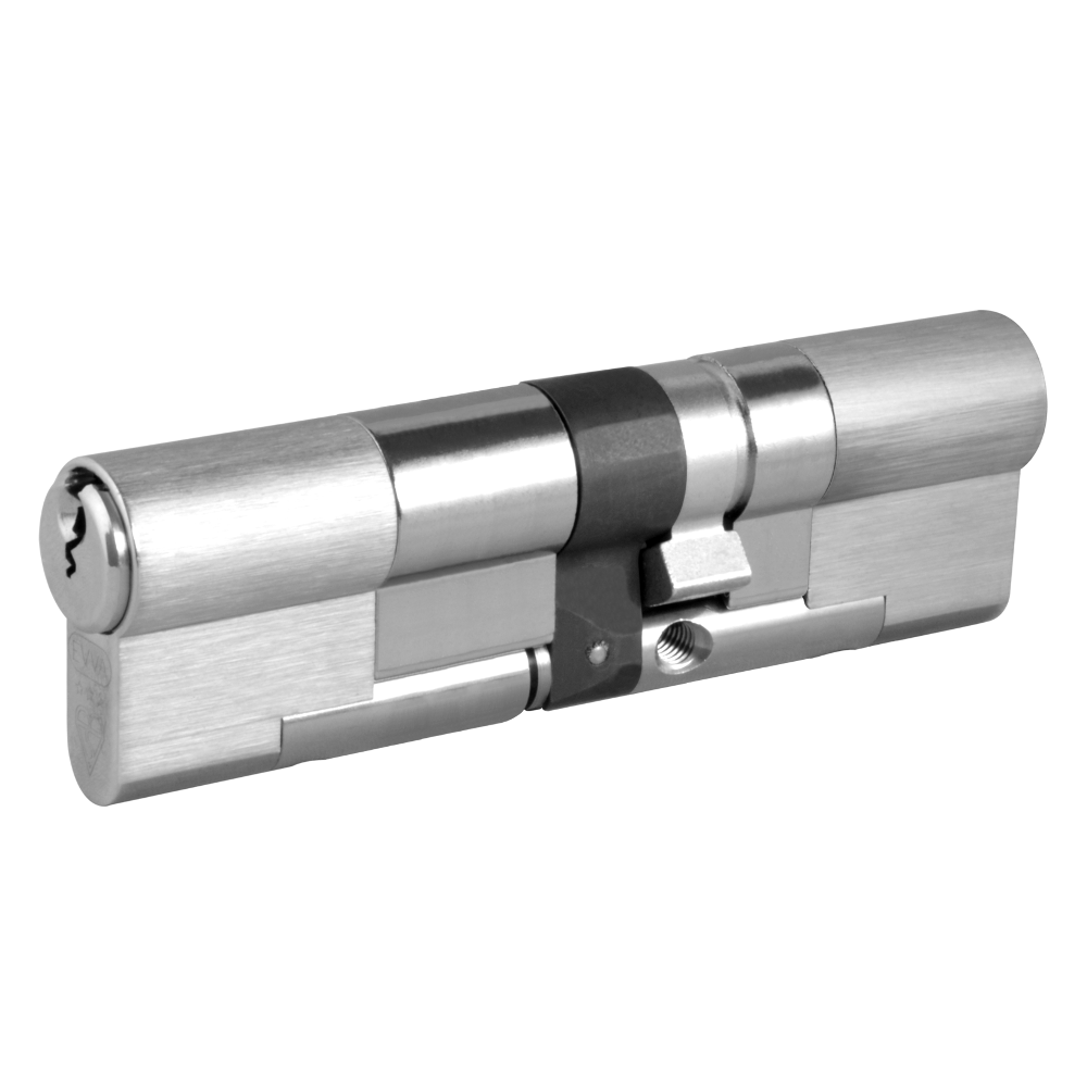 EVVA EPS 3* Snap Resistant Euro Double Cylinder 102mm 61Ext-41 56-10-36 Keyed To Differ 21B - Nickel Plated