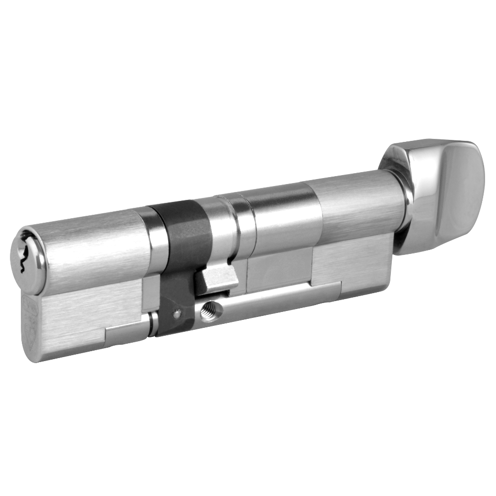 EVVA EPS 3* Anti-Snap Euro Key & Turn Cylinder KD 21B 102mm 46Ext-T56 41-10-T51 - Nickel Plated