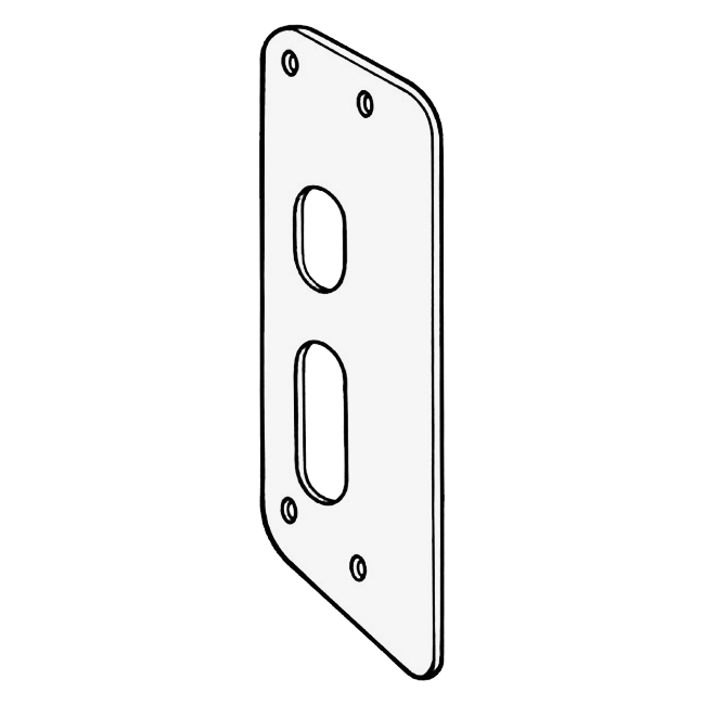 KICKSTOP AT5 Anti-Thrust Plate for Sashlocks AT5 Satin Silver - Satin Chrome