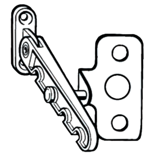 ROTO 5ROT0086 Tilting Window Restrictor & Plate White