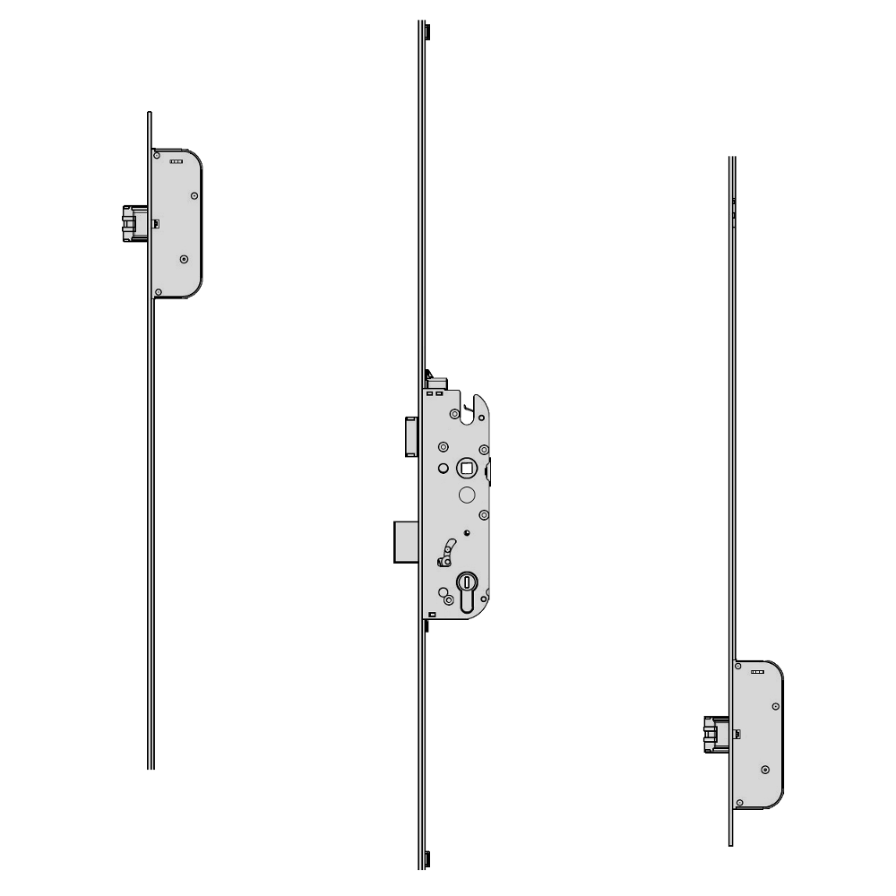 GU Secury Auto A2 1770 Multipoint Lock - 2 Deadlocks 35/92 6-37298-21-0-1