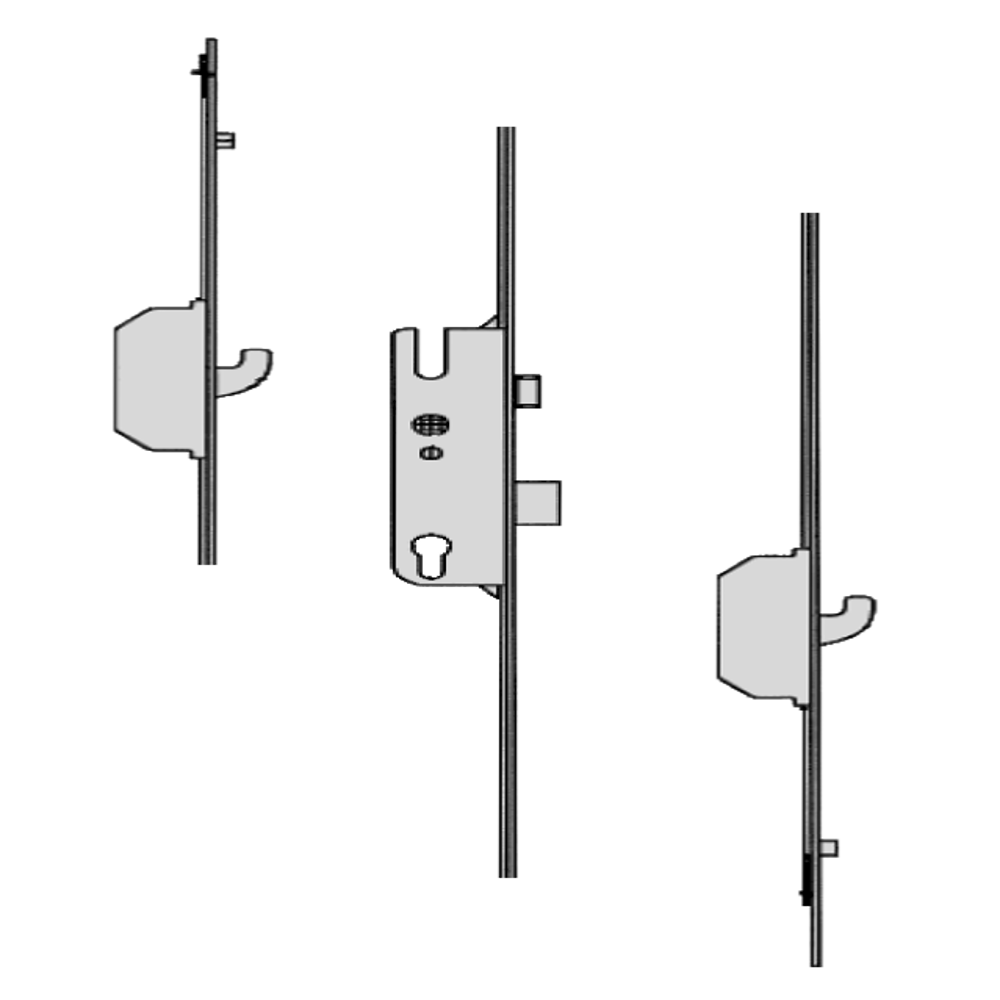 GU Secury Europa 2R 2SH 1050 Multipoint Lock - 2 Hook 2 Roller 35/92 Standard 6-32602-02-0-1