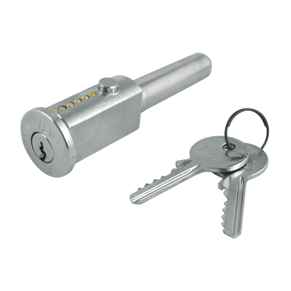 ILS FDM007-1 Round Face Bullet Lock 91mm x 25mm x 42mm FDM.007-1 Keyed To Differ - Nickel Plated