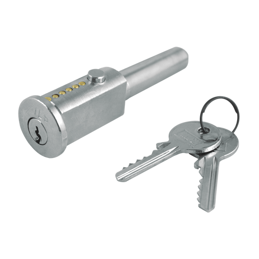 ILS FDM007-1 Round Face Bullet Lock 91mm x 25mm x 42mm FDM.007-1 Keyed To Differ - Nickel Plated