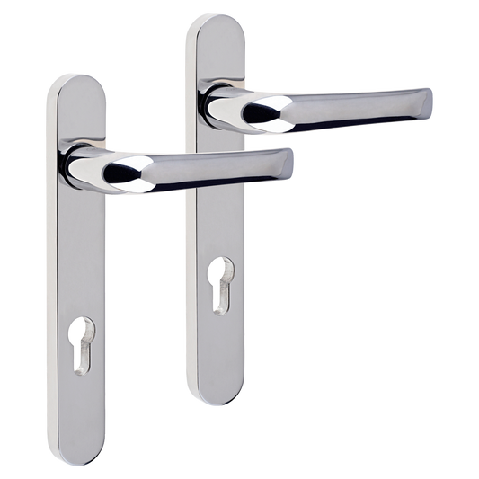 MILA Supa 92 Lever - 220mm Backplate Polished Stainless Steel