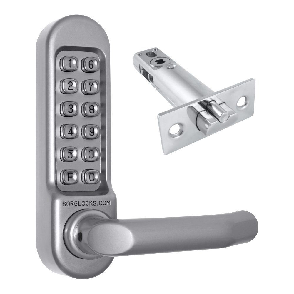 BORG LOCKS BL5001 Digital Lock With Inside Handle And 60mm Latch BL5001SS - Stainless Steel