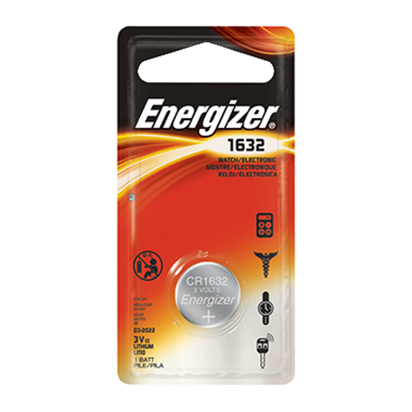 ENERGIZER CR1632 3V Lithium Coin Cell Battery CR1632