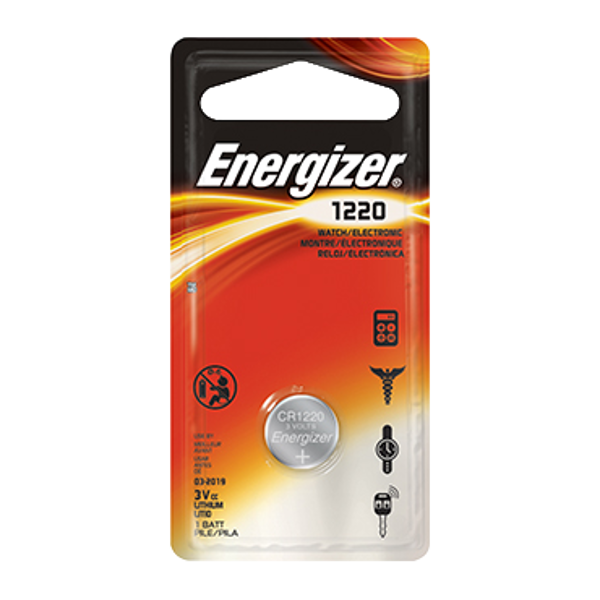 ENERGIZER CR1220 3V Lithium Coin Cell Battery CR1220