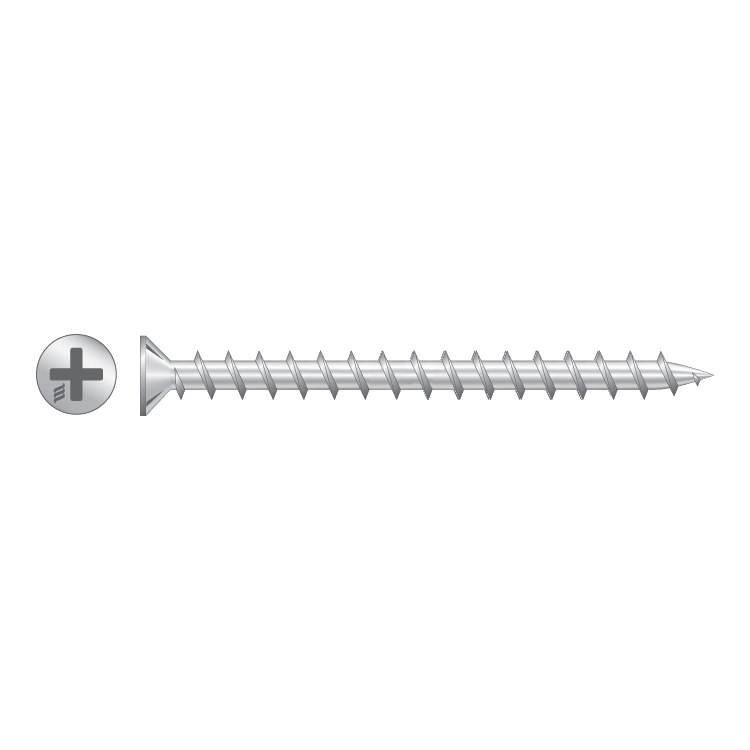 RAPIERSTAR Sharp Point Screws For Non-Reinforced UPVC - Countersunk 4.3mm x 40mm Qty 1000 - Zinc Plated