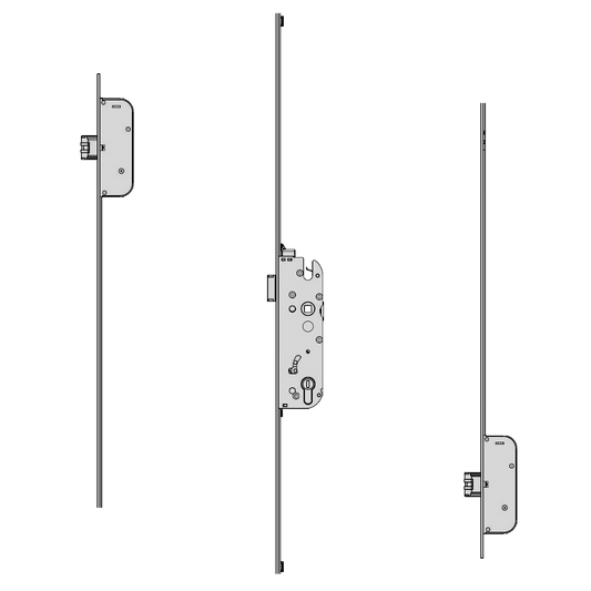 GU Secury Auto Panic E U-Rail Multipoint - 2 Deadlocks 35/92 24mm Face 6-32623-04-0-8