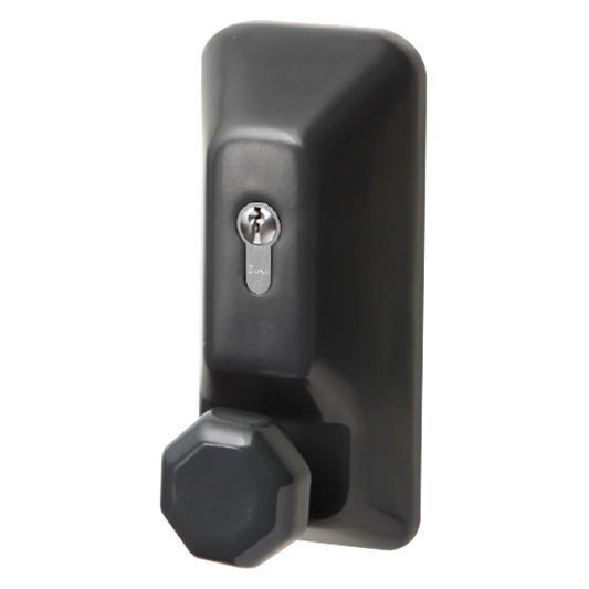 EXIDOR 709EC Knob Operated Outside Access Device Black - Anthracite Grey