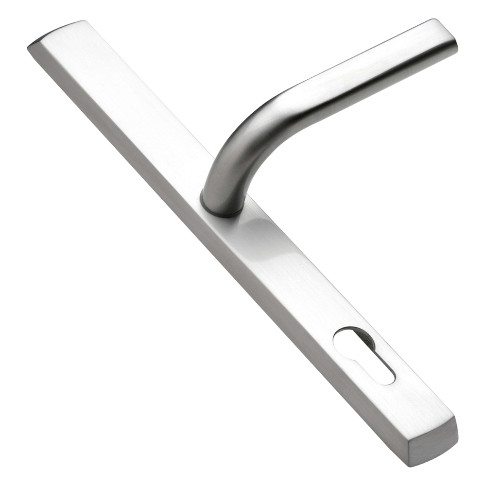 LOXTA 92 Lever UPVC Furniture - 278mm Backplate Silver