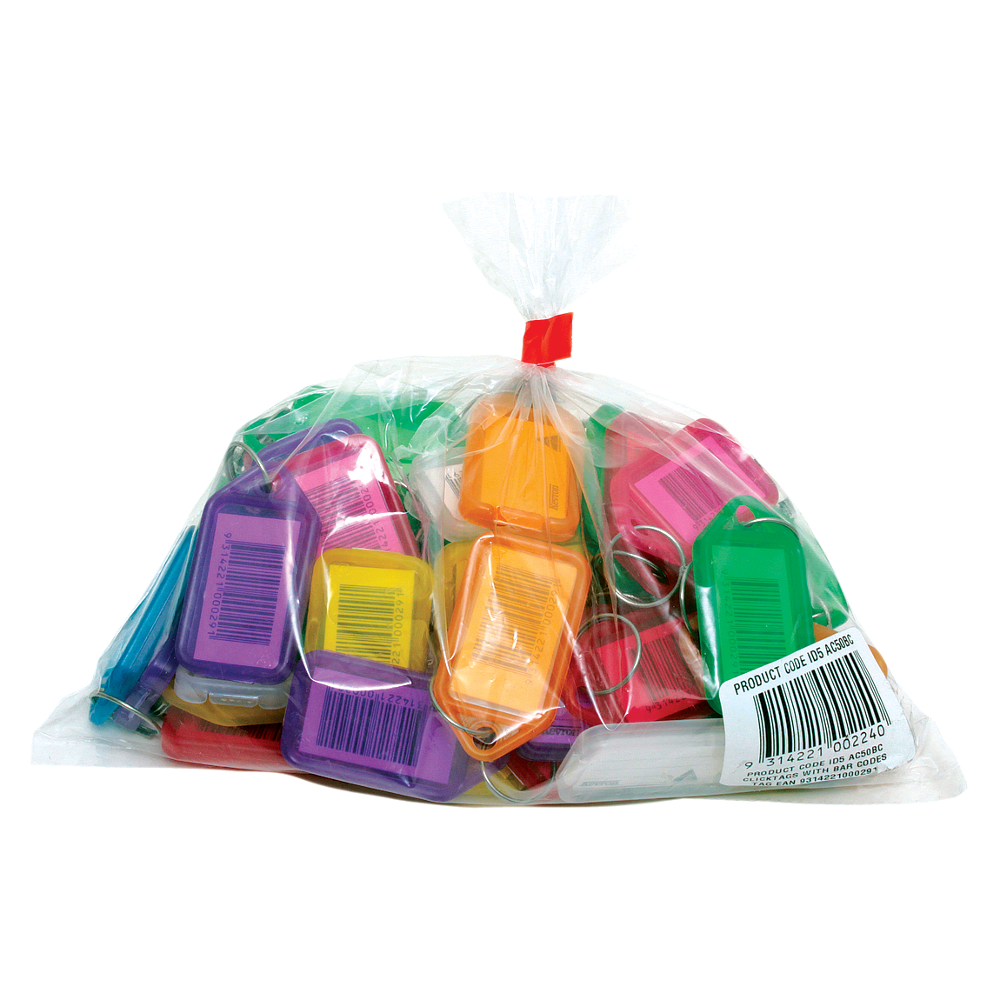 KEVRON ID5 AC50 Tags Bag of 50 Assorted Colours x 50 - Assorted Colours