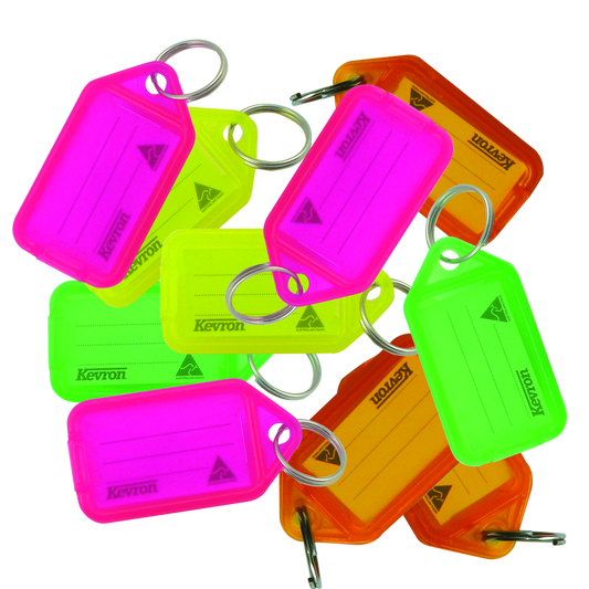 KEVRON ID38 Tags Bag of 50 Assorted Colours Fluorescent Assorted Fluorescent