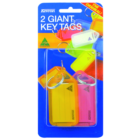 KEVRON ID30 Giant Tags Blister Pack 2 pcs Assorted Colours 2 pcs - Assorted Colours