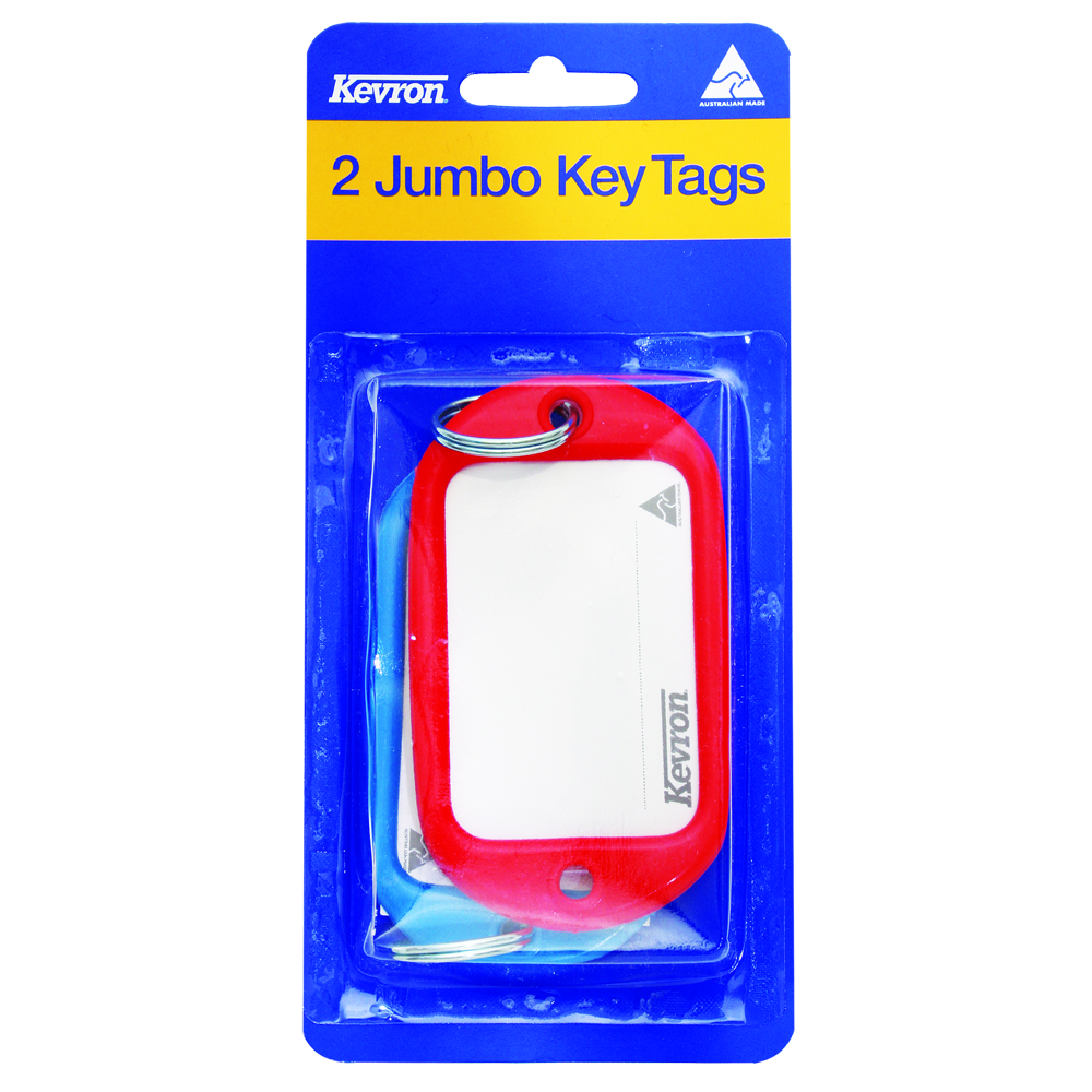 KEVRON ID10 PP2 Jumbo Key Tags Blister Pack 2 pcs 2 pcs - Assorted Colours