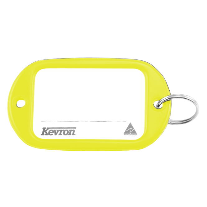 KEVRON ID10 Jumbo Key Tags Bag of 50 Assorted Colours x 50 - Yellow