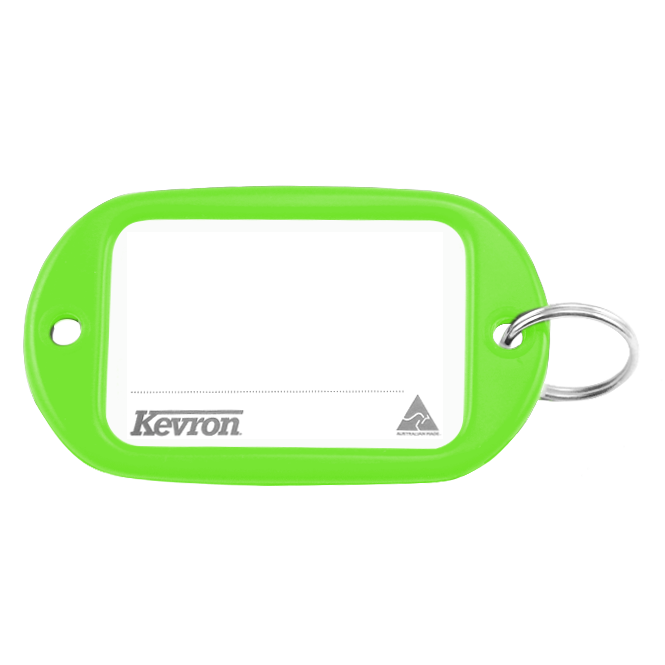 KEVRON ID10 Jumbo Key Tags Bag of 50 Assorted Colours x 50 - Light Green
