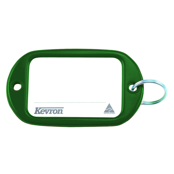 KEVRON ID10 Jumbo Key Tags Bag of 50 Assorted Colours x 50 - Green